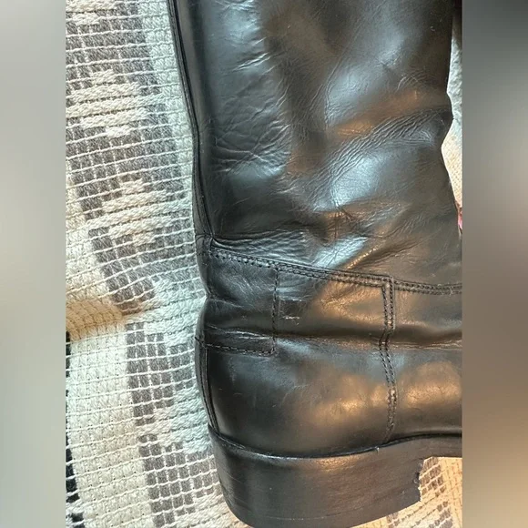 Classic Vintage CHANEL Tall Black and Brown Leather Riding Boots. Size 36.5 - Picture 6 of 15